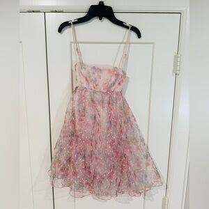 Lucy in the Sky Pink Floral Kids Dress